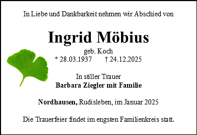 Traueranzeige  (Foto: Bestattungshaus Eckhard Schade)