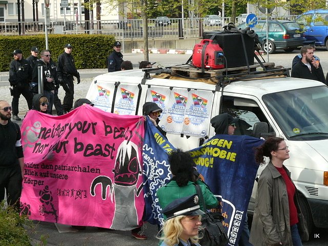 Protest gegen Neonazis