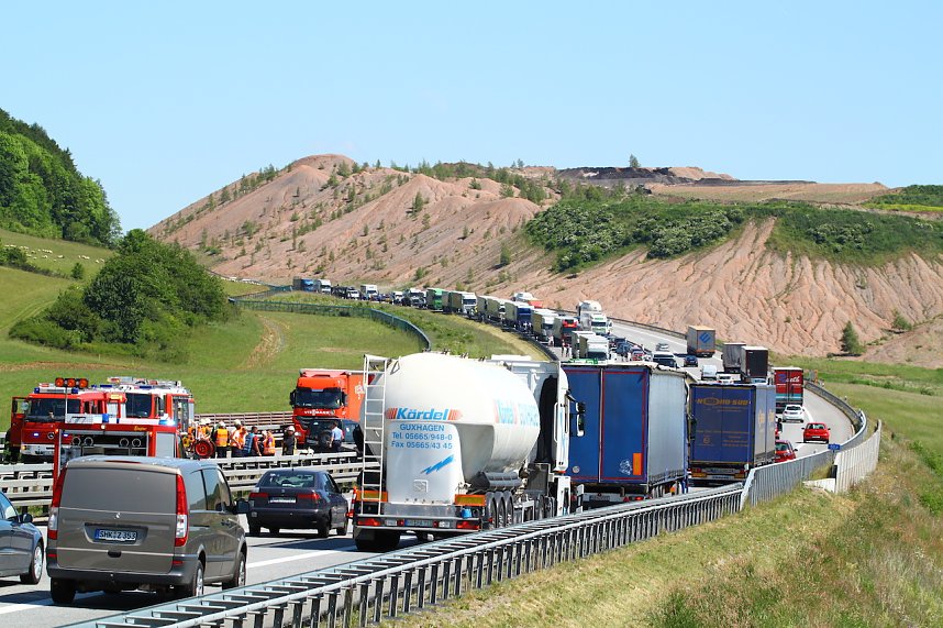 Unfall auf der A 38 Richtung G&ouml;ttingen