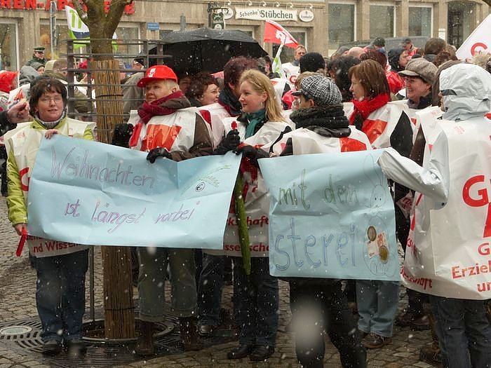 Warnstreik in Nordhausen