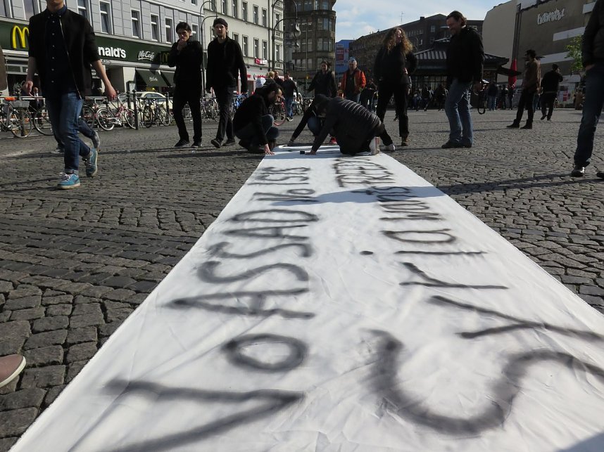 Revolution&auml;re 1. Mai Demo