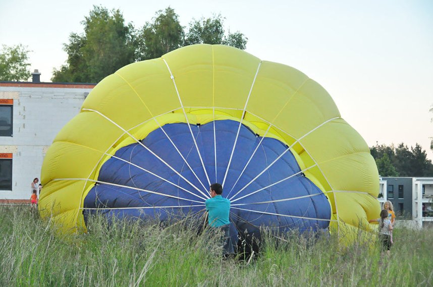 Ballon-Landung in Leinefelde