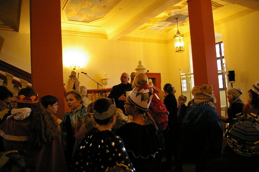 Eichsfelder Sternsinger zum Empfang in der Staatskanzlei