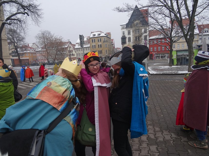 Eichsfelder Sternsinger zum Empfang in der Staatskanzlei