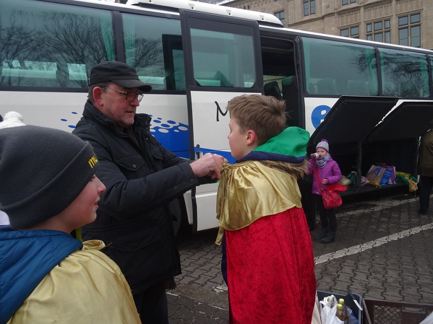 Eichsfelder Sternsinger zum Empfang in der Staatskanzlei