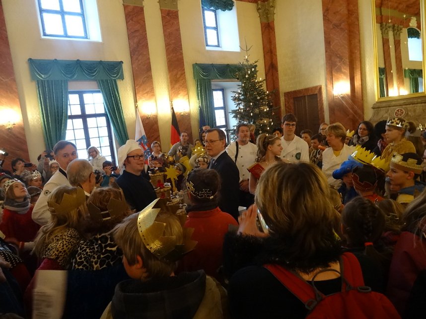 Eichsfelder Sternsinger zum Empfang in der Staatskanzlei