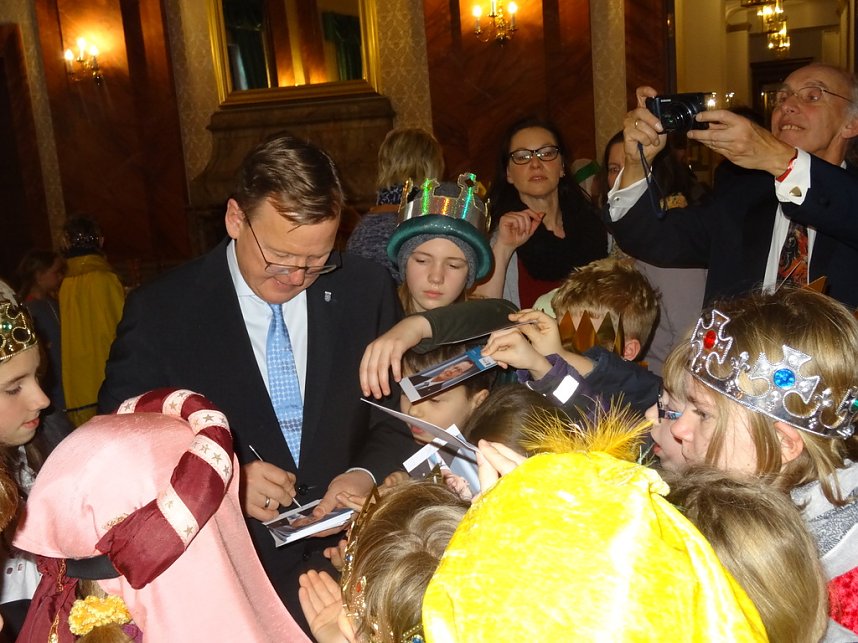 Eichsfelder Sternsinger zum Empfang in der Staatskanzlei