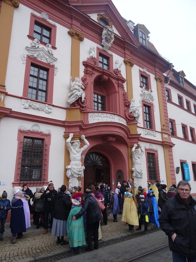 Eichsfelder Sternsinger zum Empfang in der Staatskanzlei
