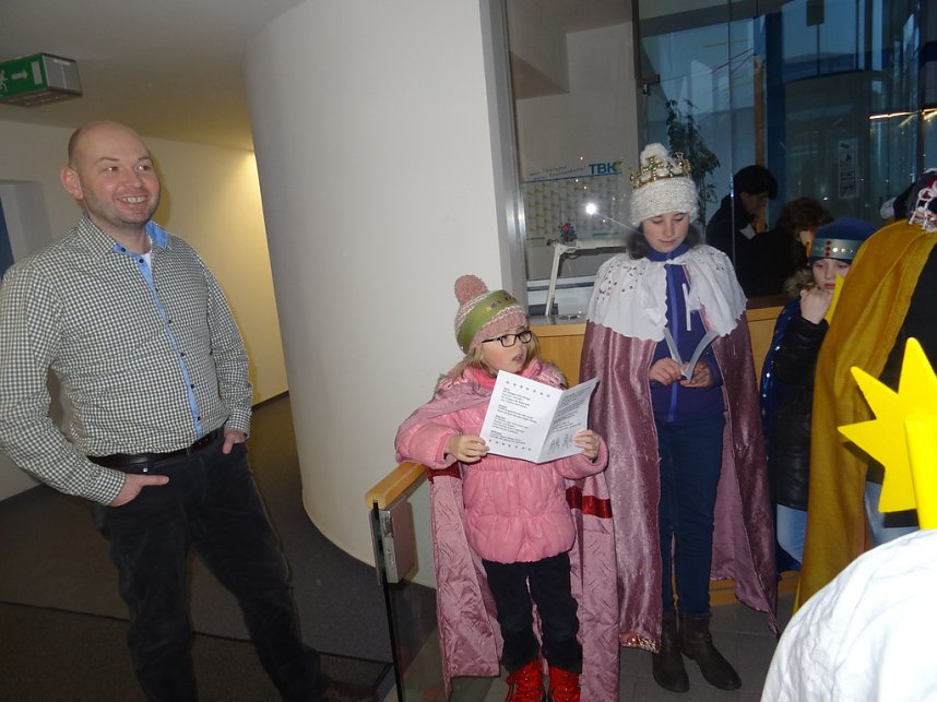 Eichsfelder Sternsinger zum Empfang in der Staatskanzlei