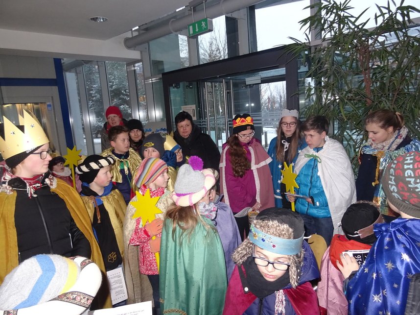 Eichsfelder Sternsinger zum Empfang in der Staatskanzlei