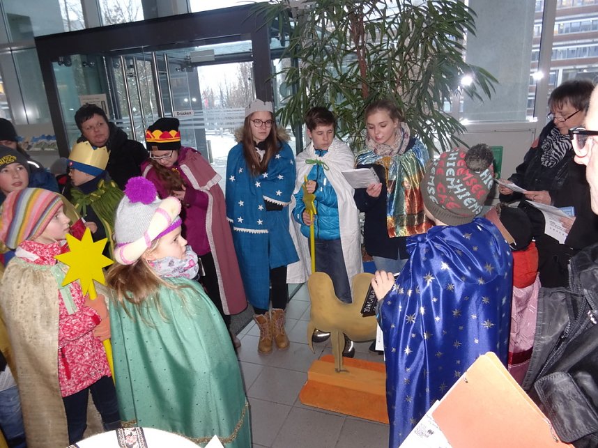 Eichsfelder Sternsinger zum Empfang in der Staatskanzlei