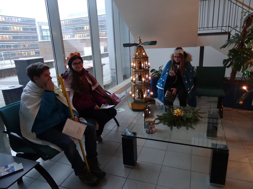 Eichsfelder Sternsinger zum Empfang in der Staatskanzlei