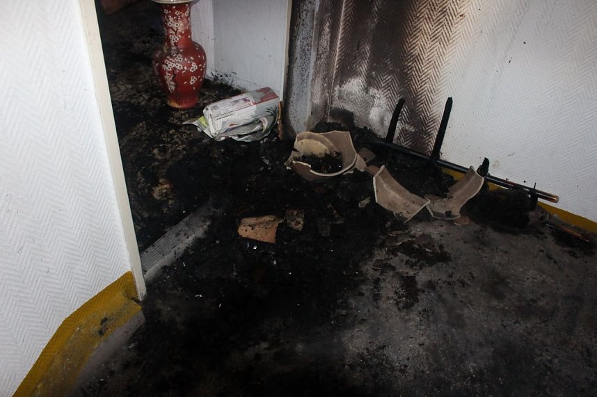 Brand im Treppenhaus