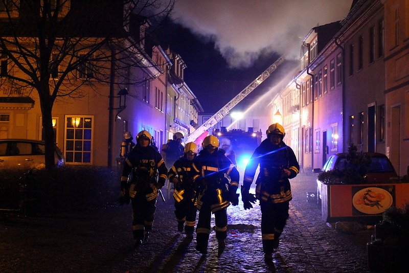 Gro&szlig;brand in der Marktstra&szlig;e