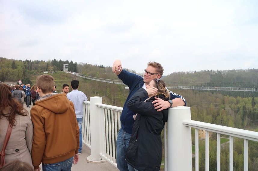 Titan RT - die l&auml;ngste Fu&szlig;g&auml;ngerh&auml;ngebr&uuml;cke der Welt wurde heute im Harz er&ouml;ffnet