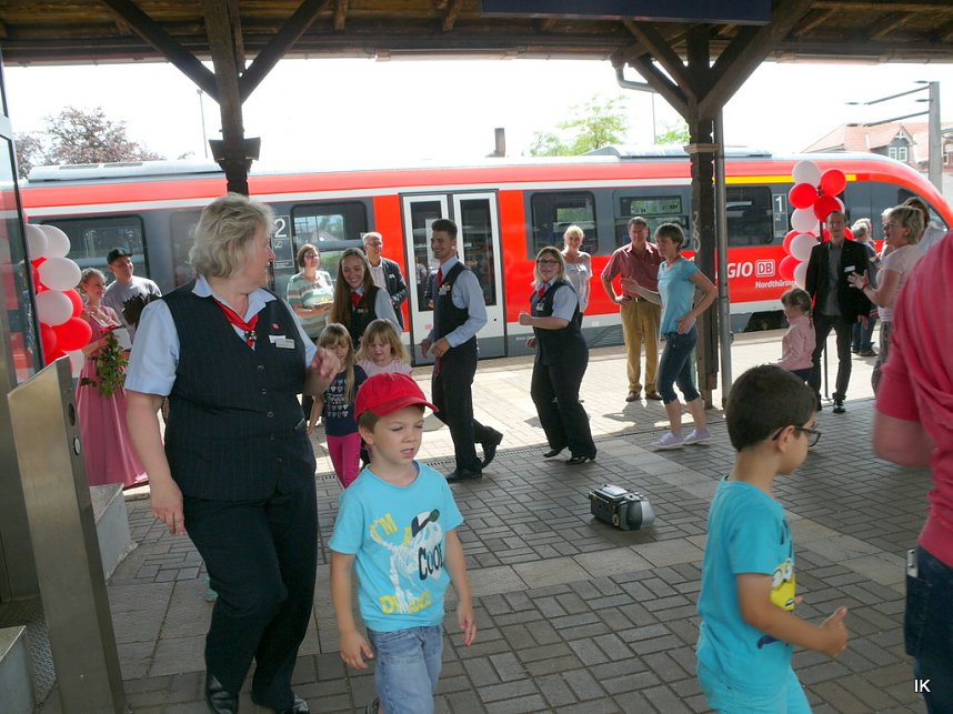 Neuen Zug in Leinefelde begr&uuml;&szlig;t