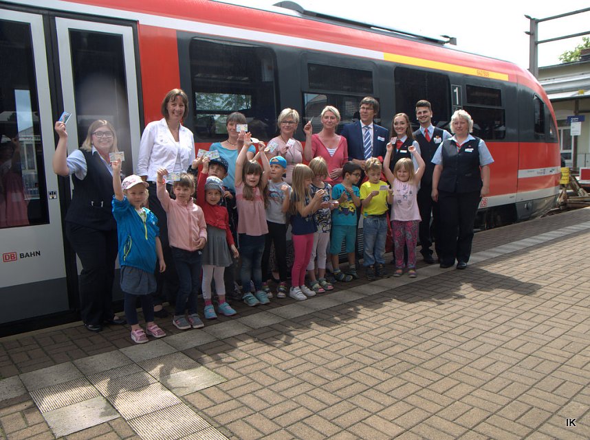 Neuen Zug in Leinefelde begr&uuml;&szlig;t