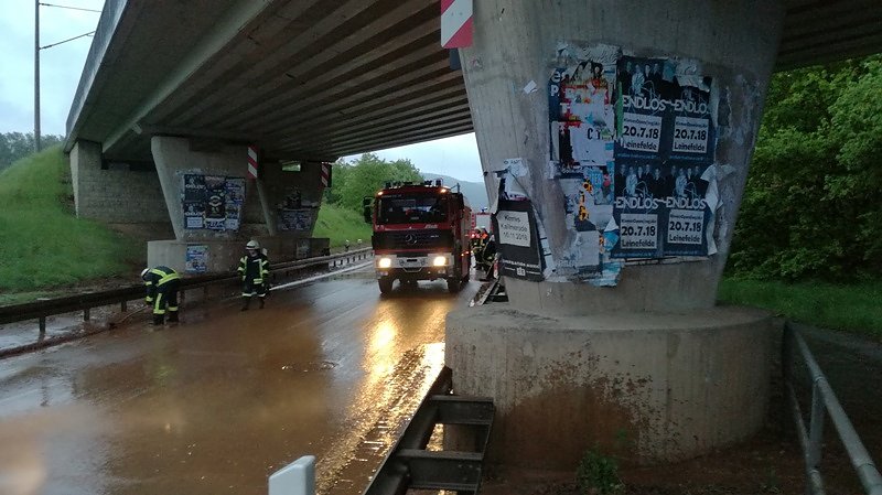 Feuerwehrseinsatz nach Starkregen