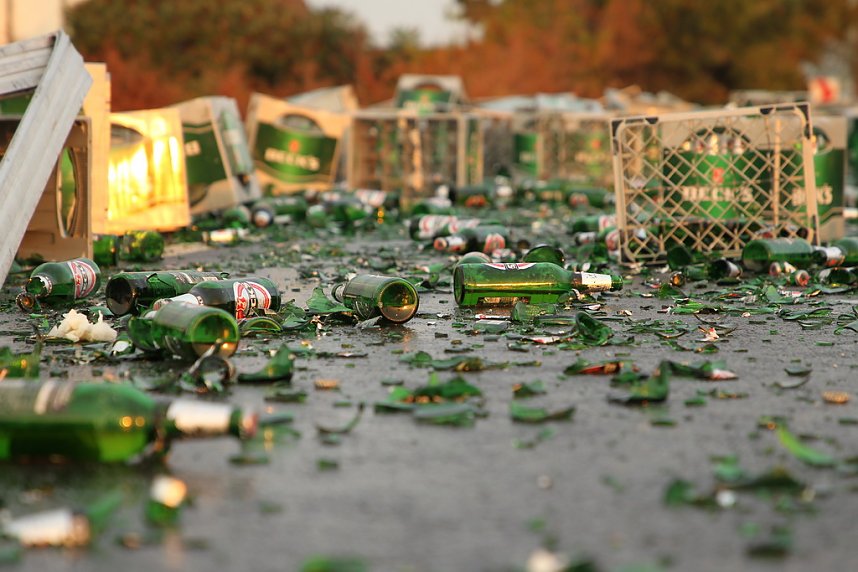 Bierlaster verungl&uuml;ckt