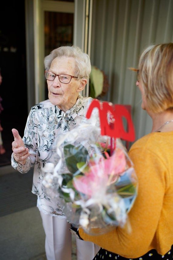 Liesbeth G&ouml;ber aus M&uuml;hlhausen feierte am Sonntag ihren 100. Geburtstag