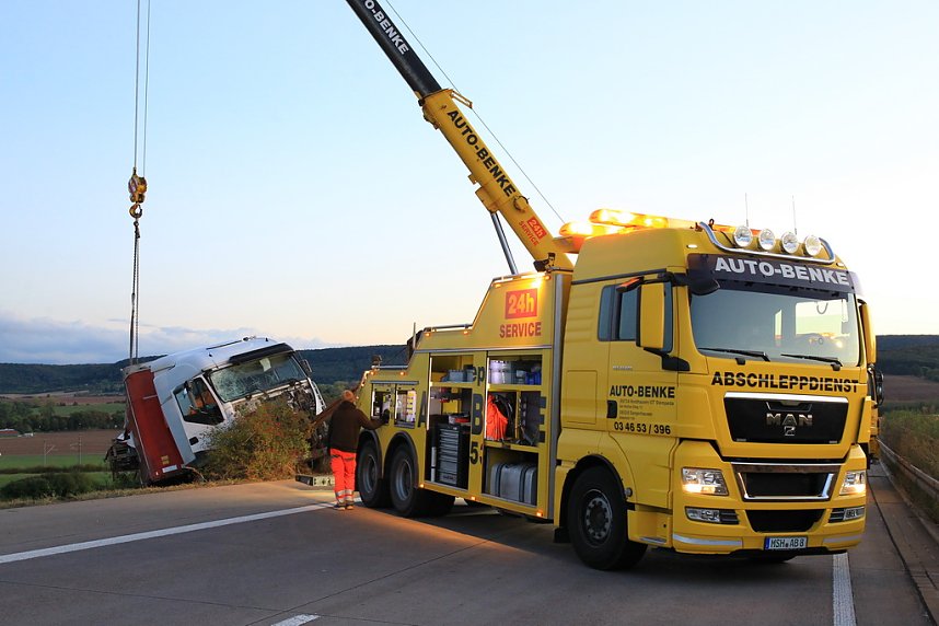 Bergung auf der Autobahn