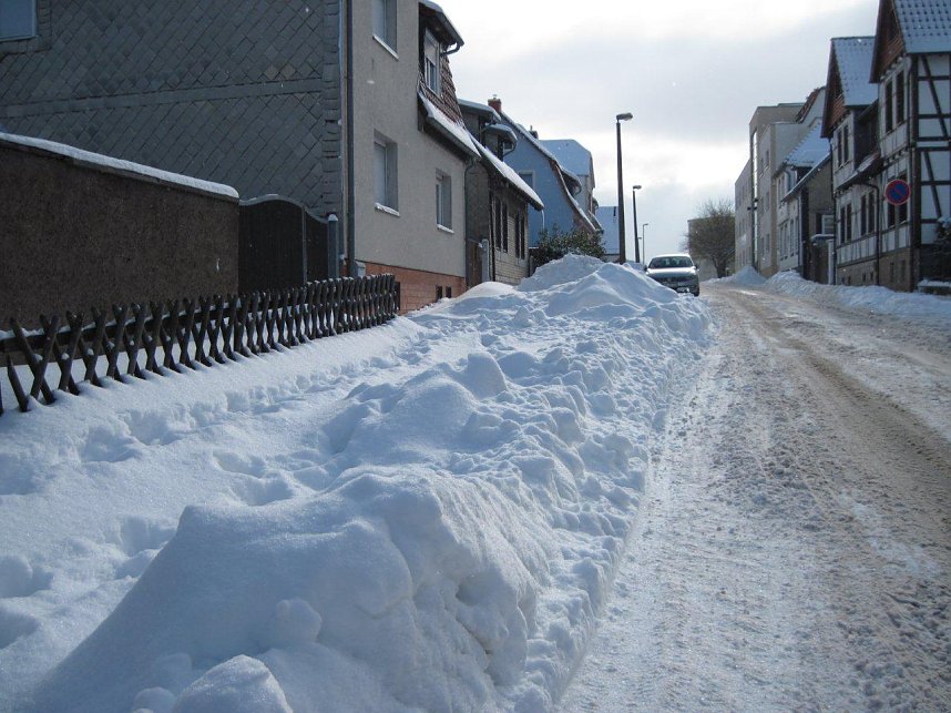 Schneechaos in Leinefelde
