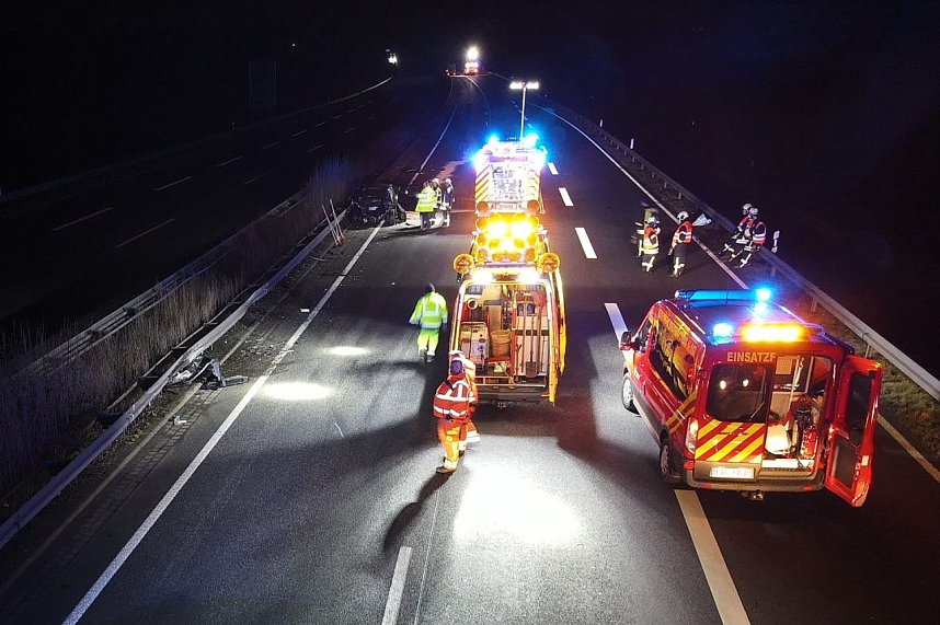 Schwerer Unfall auf der A38