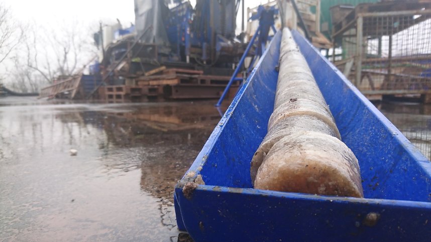 Probebohrung im Ohmgebirge