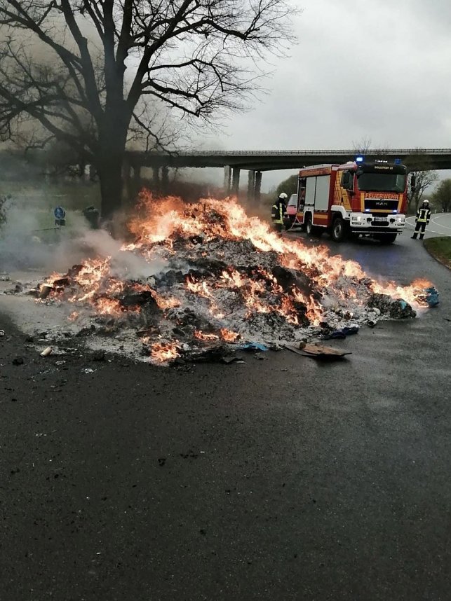 M&uuml;lbrand heute Vormittag