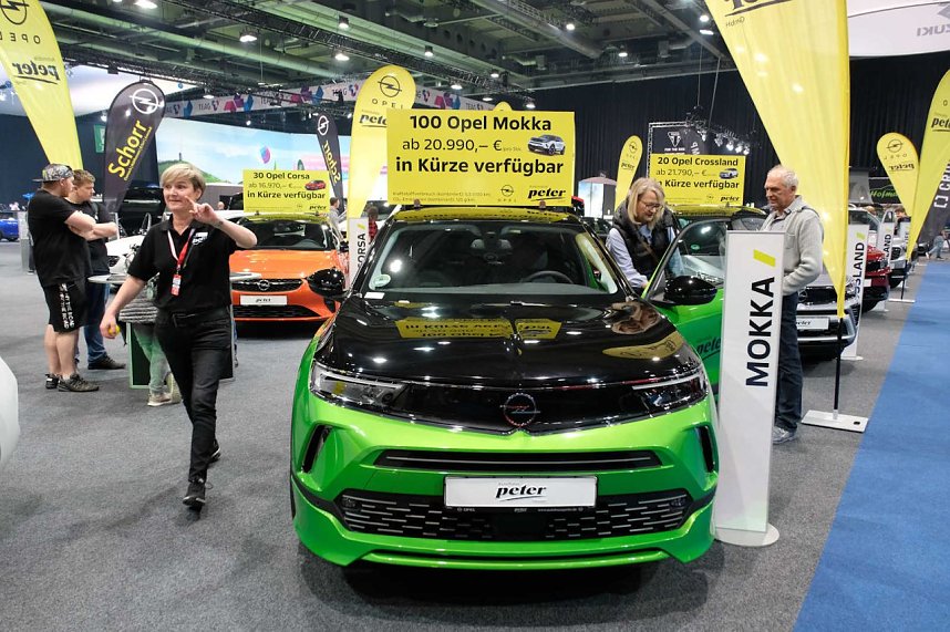 Peter Blei unterwegs auf der Erfurter Automobilmesse