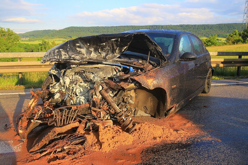 Unfall nach Verfolgungsjagd