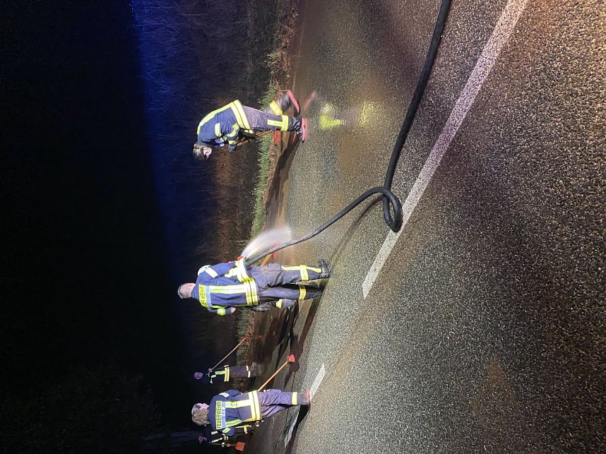 Feuerwehr im Einsatz nach Starkregen bei Breitenworbis