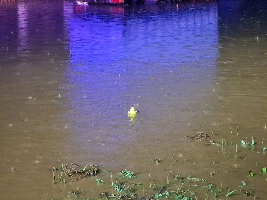 Feuerwehr im Einsatz nach Starkregen bei Breitenworbis