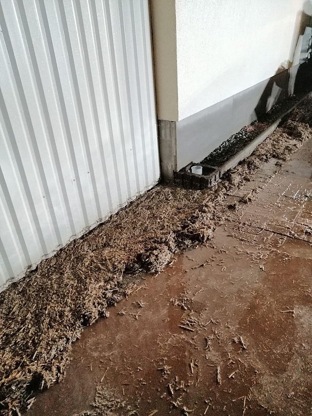 Feuerwehr im Einsatz nach Starkregen bei Breitenworbis