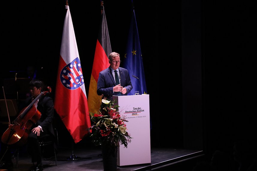 Th&uuml;ringer Festakt zum Tag der Deutschen Einheit in Nordhausen
