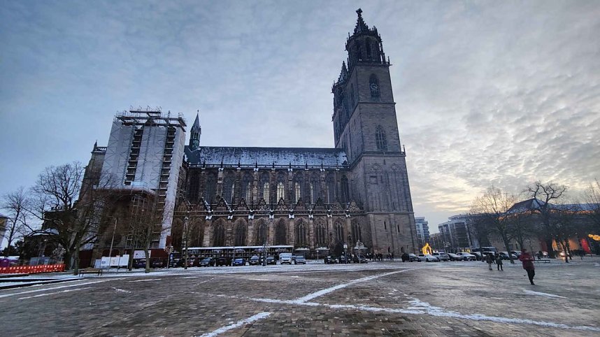 Peter Blei unterwegs in Magdeburg