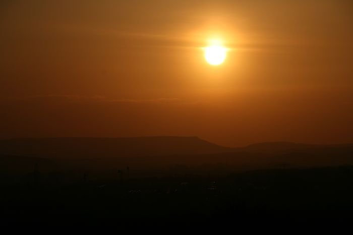 Sonnenuntergang - fotografiert vom Hainer Berg