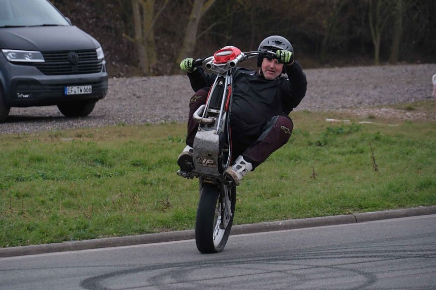Peter Blei unterwegs auf der Motorradmesse