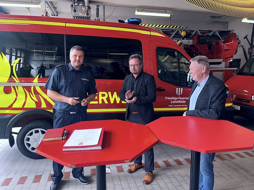 Neues Fahrzeug f&uuml;r die Leinefelder Feuerwehr