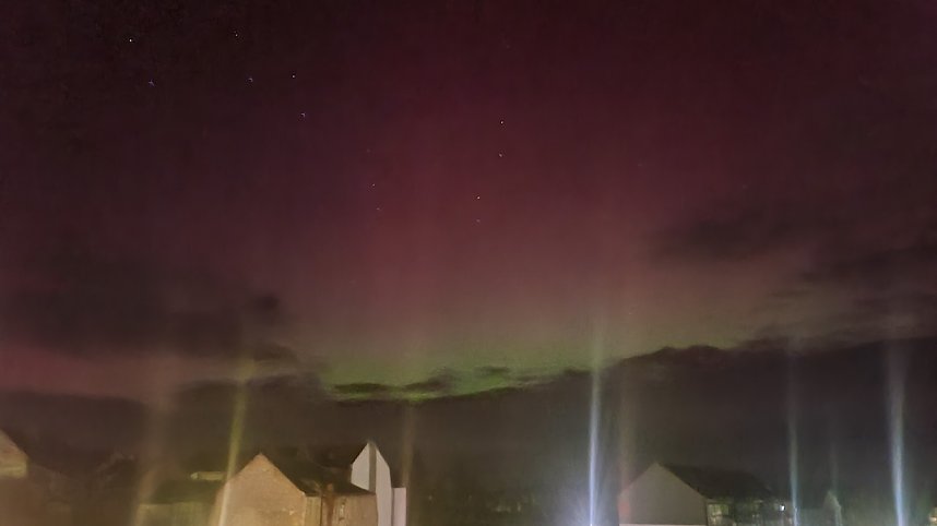 Polarlichter &uuml;ber Bleicherode