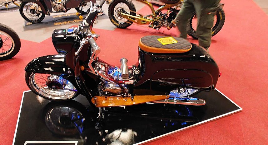 Peter Blei auf der Motorradmesse Erfurt