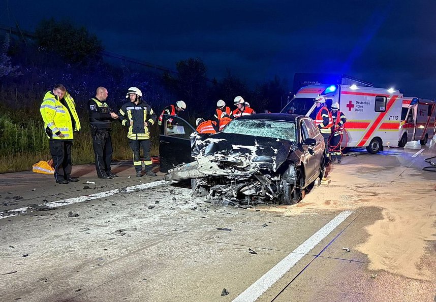 Schwerer Unfall auf der A38