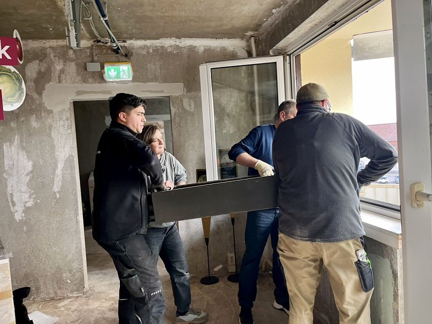 Der "Blumenblock" in Leinefelde nimmt Gestalt an