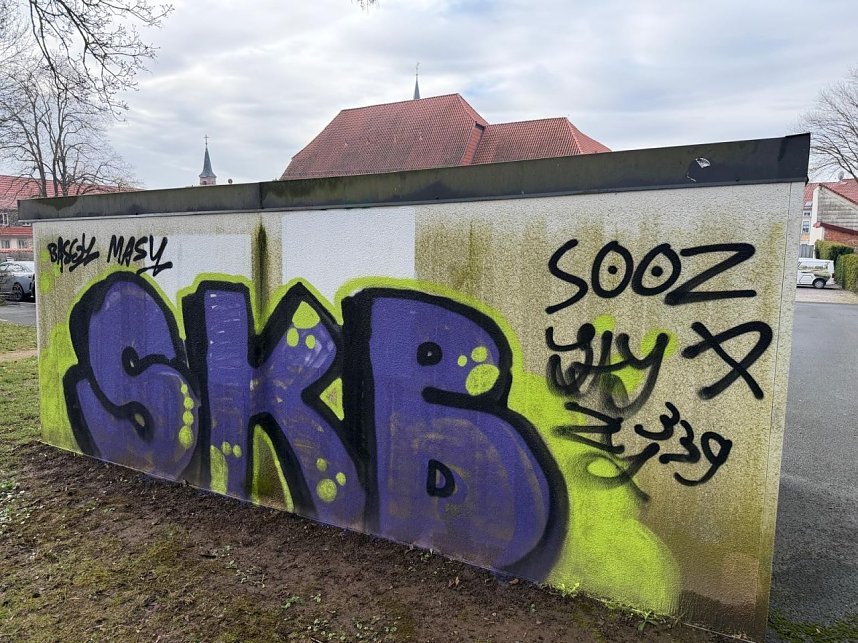Graffiti-Schmiererei in Worbis