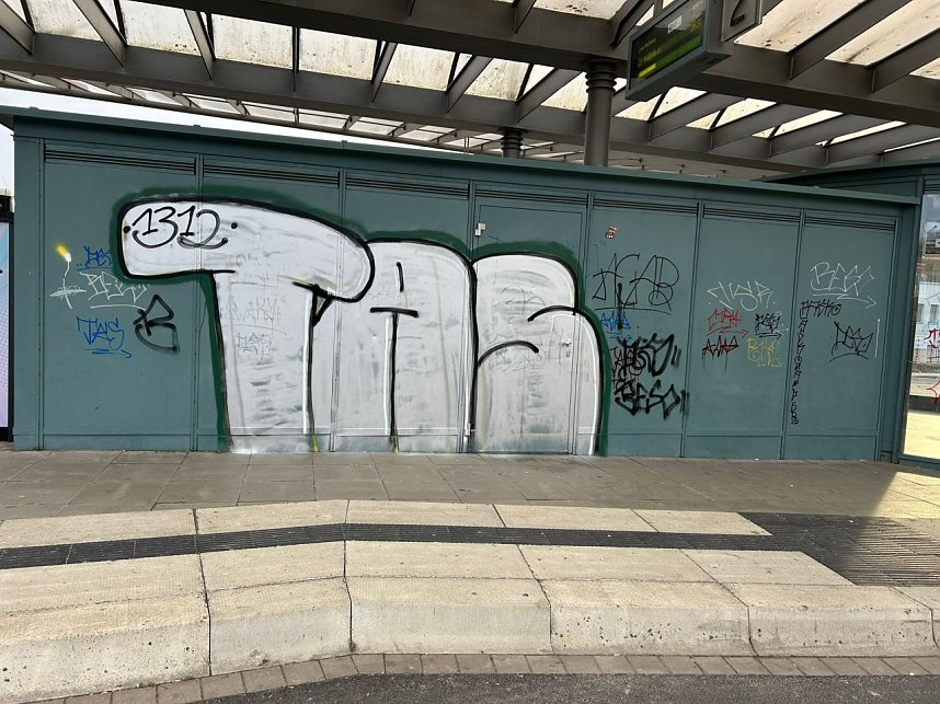 Graffiti-Schmiererei in Worbis