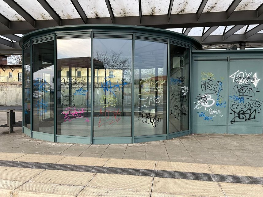 Graffiti-Schmiererei in Worbis