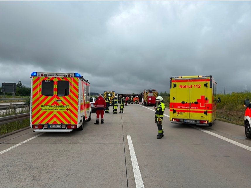 Unfall auf der A 38